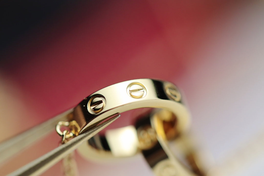 ¡®Aura Jewels¡¯LOVE NECKLACE DOUBLE RING GOLD