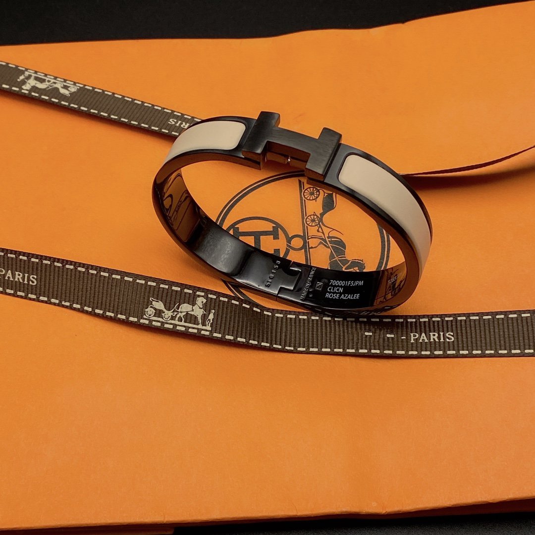 ¡®Aura Jewels¡¯H BRACELET 12MM BLACK BEIGE CERAMIC
