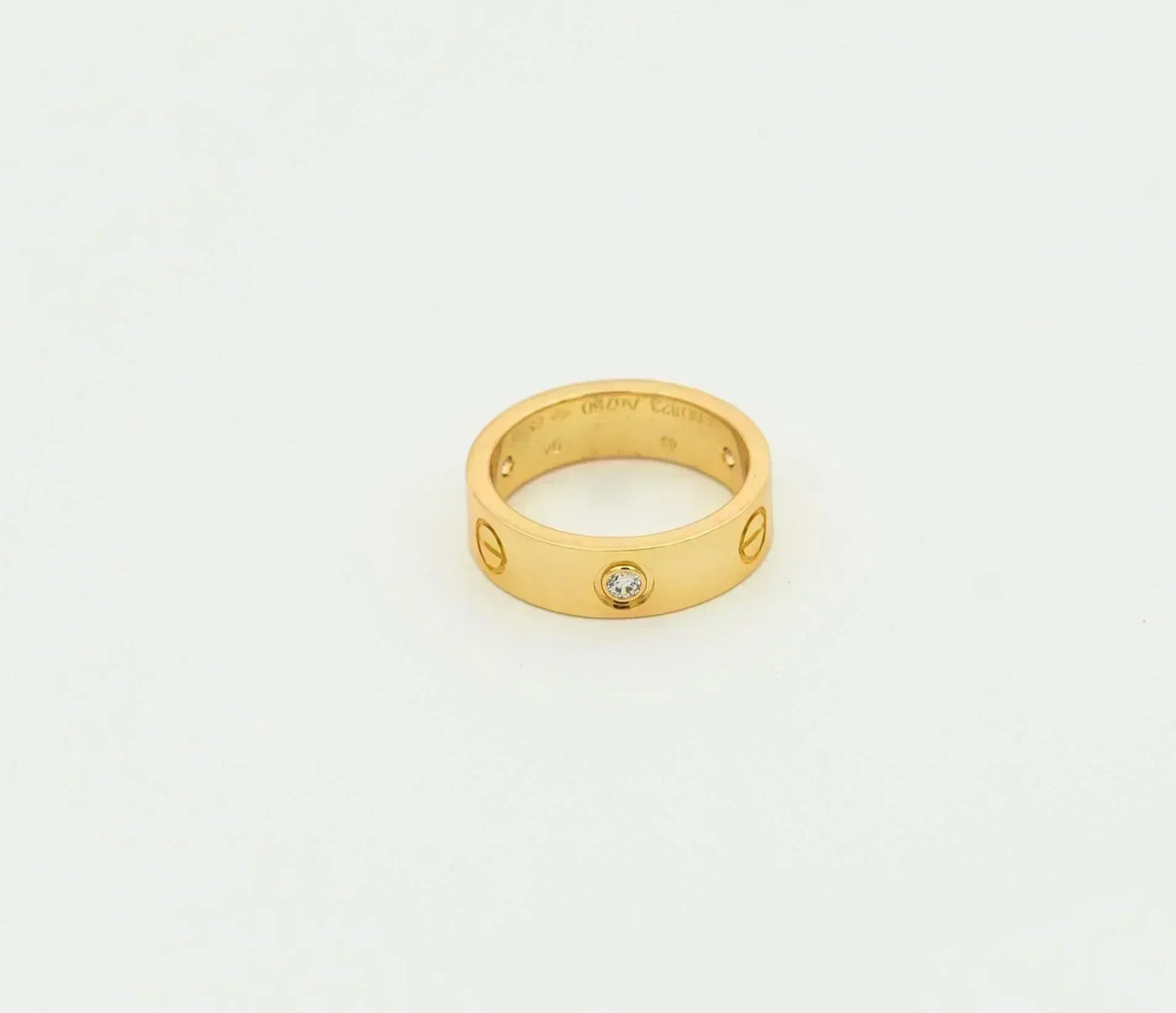 ¡®Aura Jewels¡¯LOVE RING 5.5MM 3 DIAMONDS GOLD