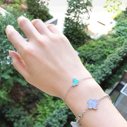 ¡®Aura Jewels¡¯BUTTERFLY TURQUOISE BUTTERFLY BRACELET SILVER