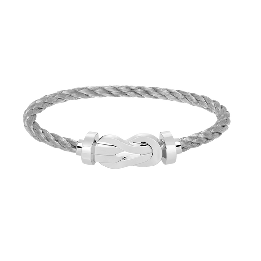 ¡®Aura Jewels¡¯CHANCE LARGE 8 FIGURE BUCKLE NO DIAMOND BRACELET SILVER