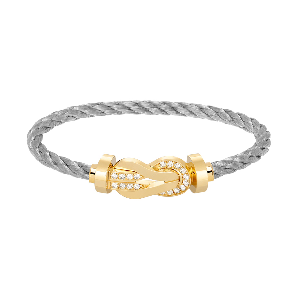 ¡®Aura Jewels¡¯CHANCE LARGE 8 FIGURE BUCKLE HALF DIAMOND BRACELET GOLD
