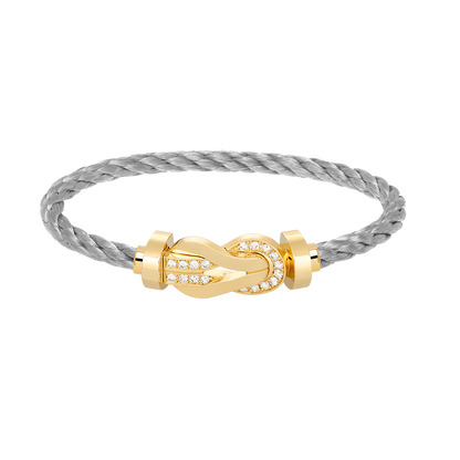 ¡®Aura Jewels¡¯CHANCE LARGE 8 FIGURE BUCKLE HALF DIAMOND BRACELET GOLD
