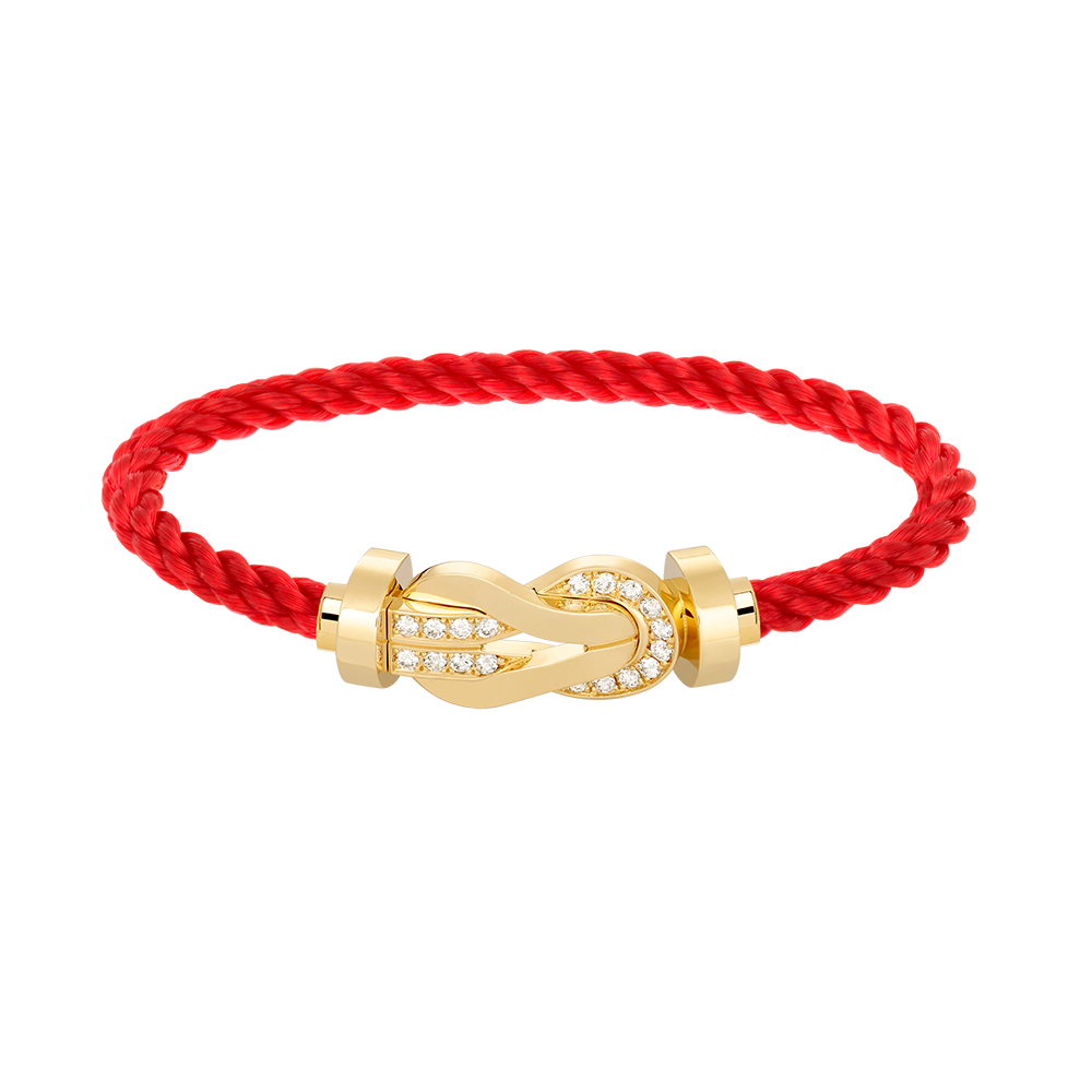 ¡®Aura Jewels¡¯CHANCE LARGE 8 FIGURE BUCKLE HALF DIAMOND BRACELET GOLD