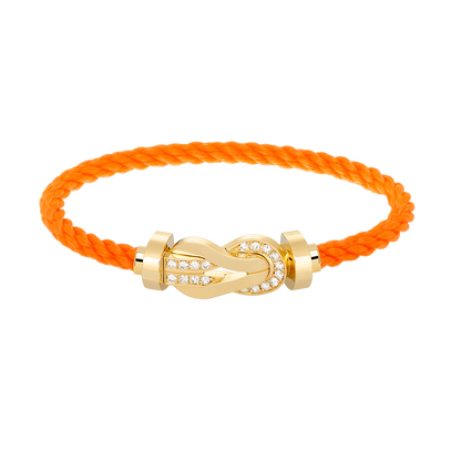 ¡®Aura Jewels¡¯CHANCE LARGE 8 FIGURE BUCKLE HALF DIAMOND BRACELET GOLD