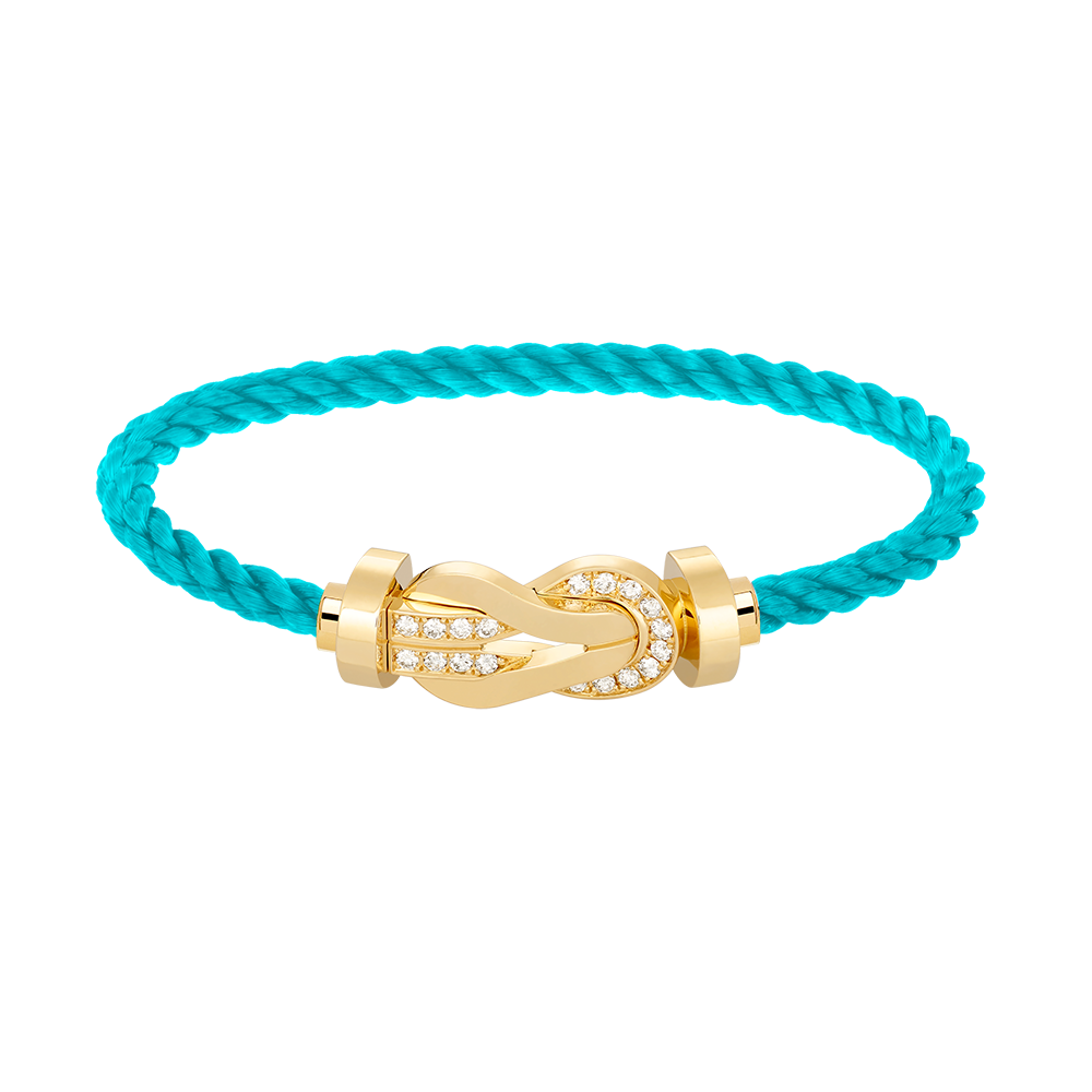 ¡®Aura Jewels¡¯CHANCE LARGE 8 FIGURE BUCKLE HALF DIAMOND BRACELET GOLD