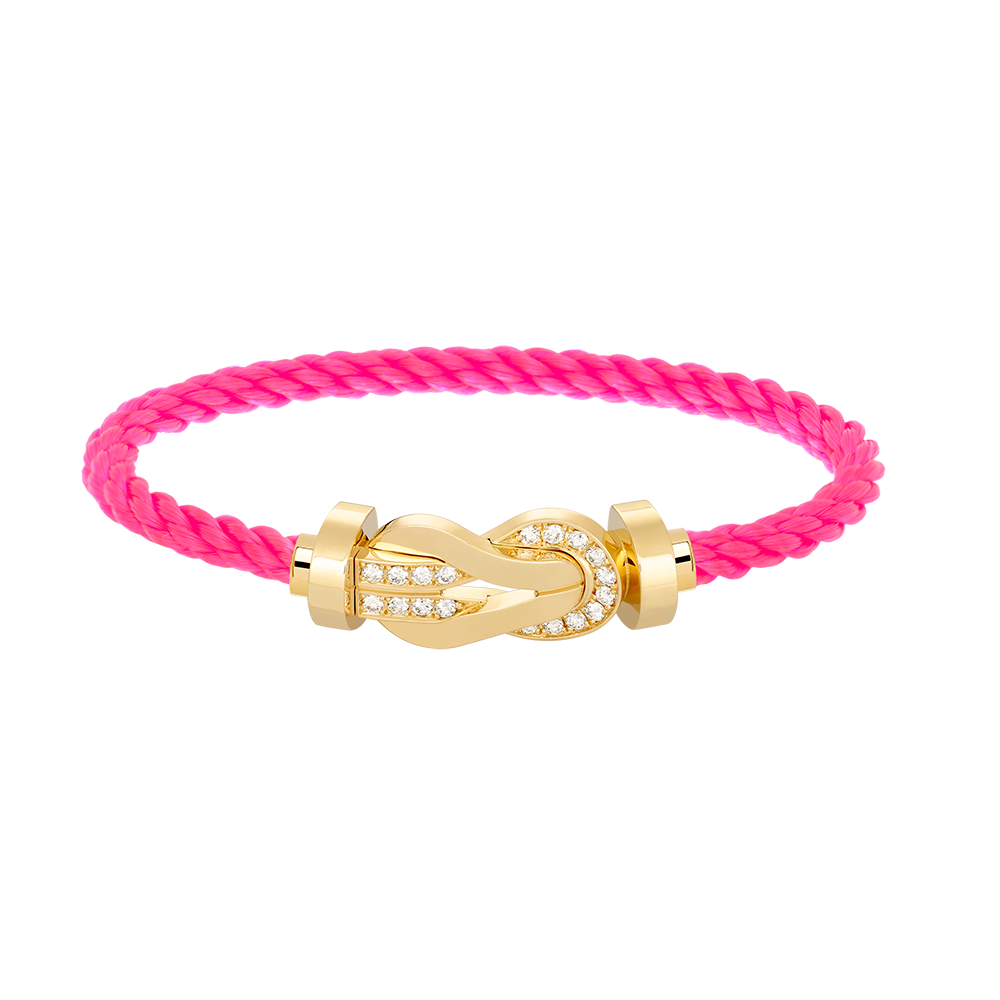 ¡®Aura Jewels¡¯CHANCE LARGE 8 FIGURE BUCKLE HALF DIAMOND BRACELET GOLD
