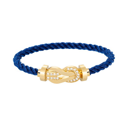 ¡®Aura Jewels¡¯CHANCE LARGE 8 FIGURE BUCKLE HALF DIAMOND BRACELET GOLD