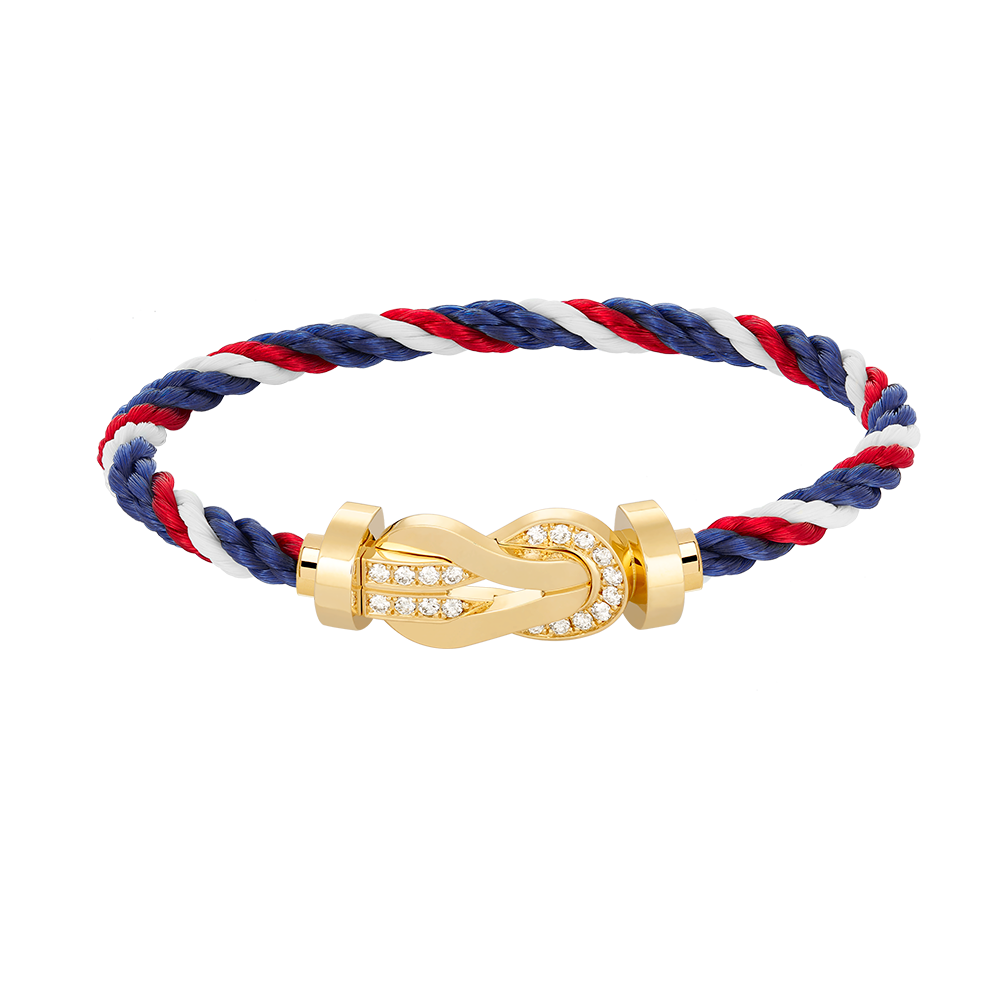 ¡®Aura Jewels¡¯CHANCE LARGE 8 FIGURE BUCKLE HALF DIAMOND BRACELET GOLD