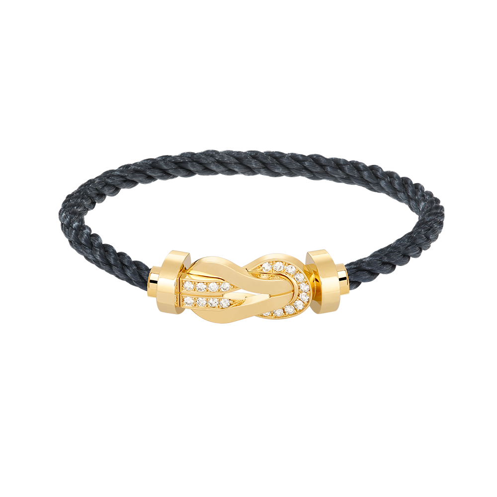 ¡®Aura Jewels¡¯CHANCE LARGE 8 FIGURE BUCKLE HALF DIAMOND BRACELET GOLD