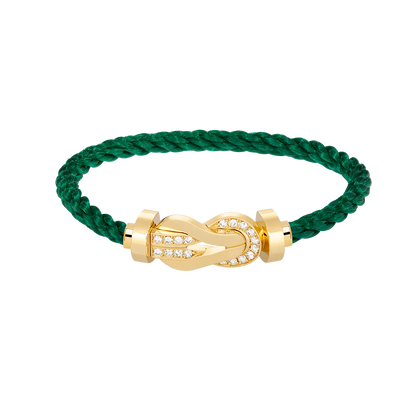 ¡®Aura Jewels¡¯CHANCE LARGE 8 FIGURE BUCKLE HALF DIAMOND BRACELET GOLD