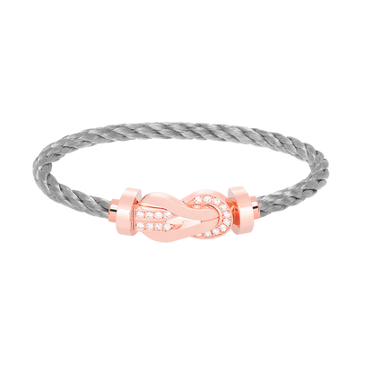 ¡®Aura Jewels¡¯CHANCE LARGE 8 FIGURE BUCKLE HALF DIAMOND BRACELET ROSE GOLD