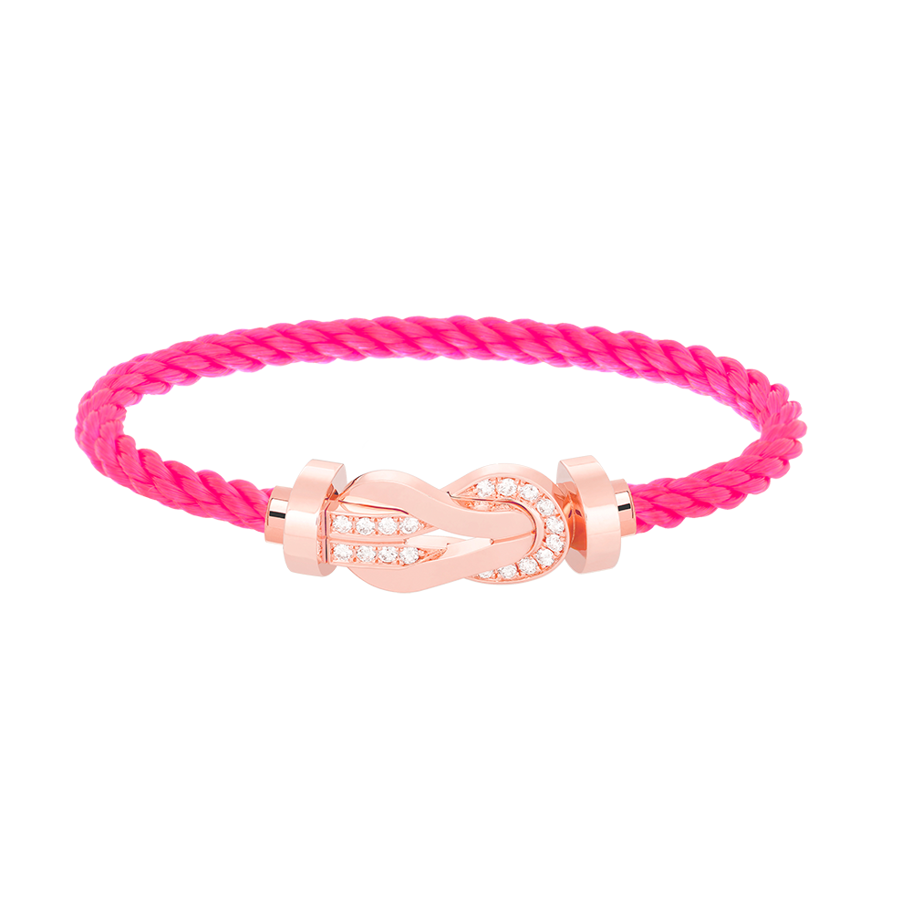 ¡®Aura Jewels¡¯CHANCE LARGE 8 FIGURE BUCKLE HALF DIAMOND BRACELET ROSE GOLD