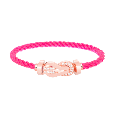 ¡®Aura Jewels¡¯CHANCE LARGE 8 FIGURE BUCKLE HALF DIAMOND BRACELET ROSE GOLD
