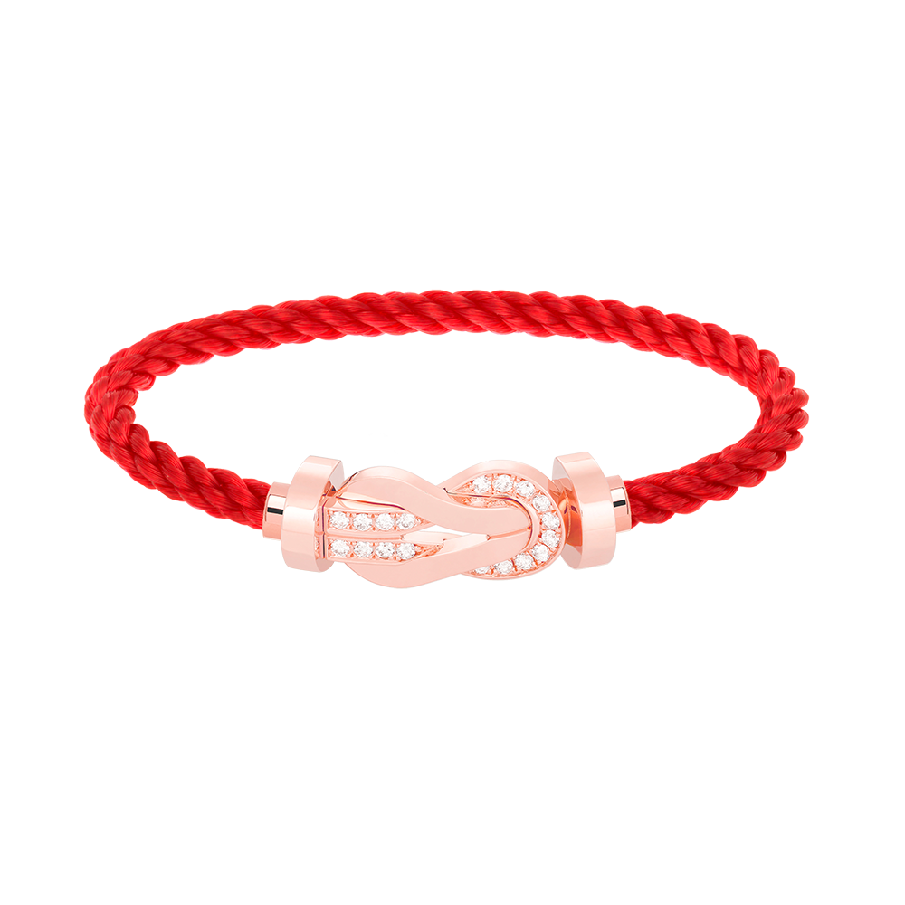 ¡®Aura Jewels¡¯CHANCE LARGE 8 FIGURE BUCKLE HALF DIAMOND BRACELET ROSE GOLD