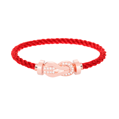 ¡®Aura Jewels¡¯CHANCE LARGE 8 FIGURE BUCKLE HALF DIAMOND BRACELET ROSE GOLD