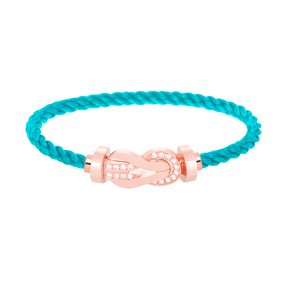¡®Aura Jewels¡¯CHANCE LARGE 8 FIGURE BUCKLE HALF DIAMOND BRACELET ROSE GOLD