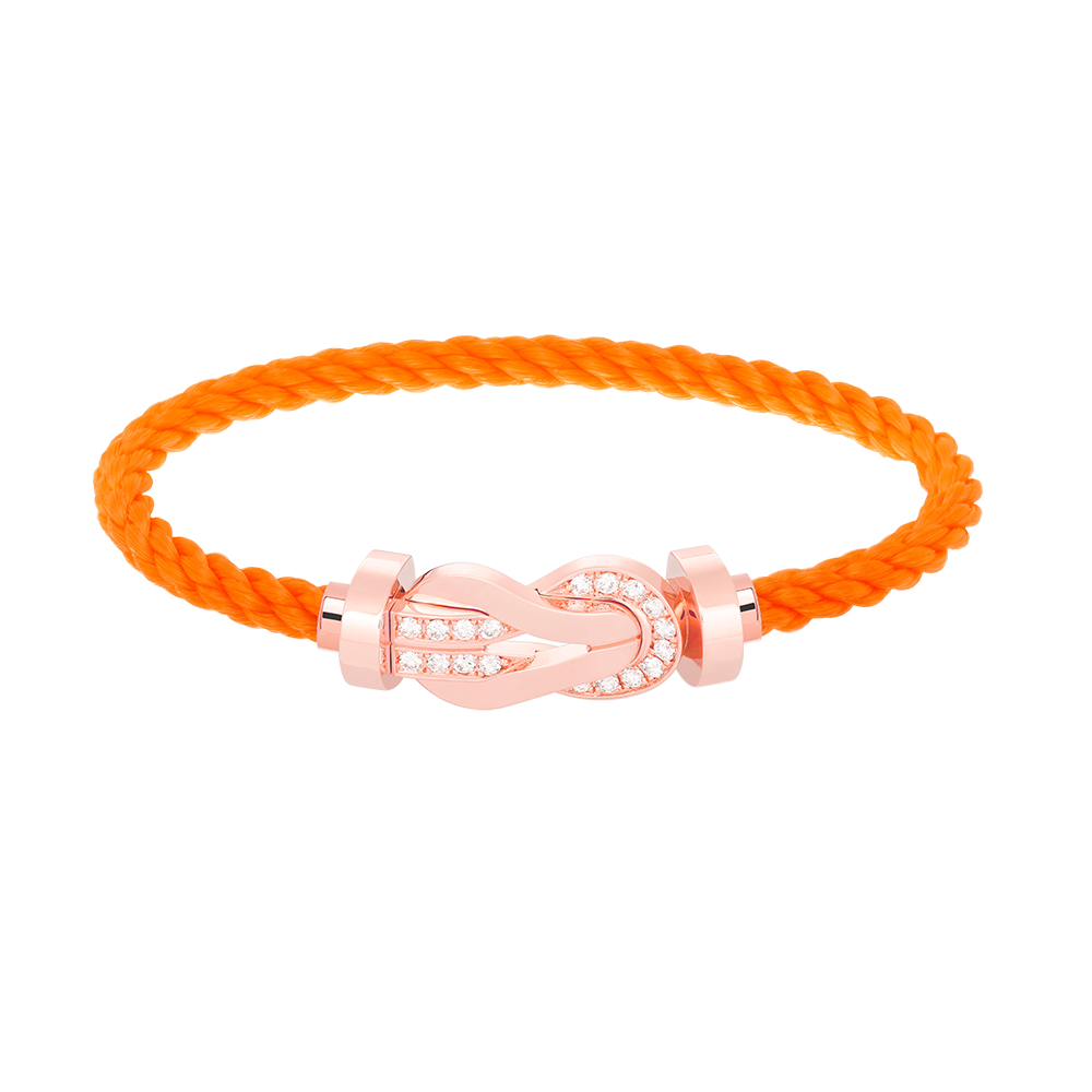 ¡®Aura Jewels¡¯CHANCE LARGE 8 FIGURE BUCKLE HALF DIAMOND BRACELET ROSE GOLD