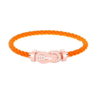 ¡®Aura Jewels¡¯CHANCE LARGE 8 FIGURE BUCKLE HALF DIAMOND BRACELET ROSE GOLD