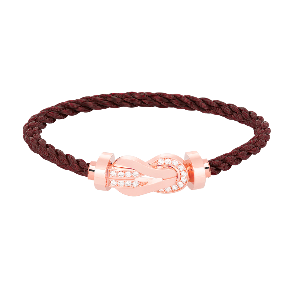 ¡®Aura Jewels¡¯CHANCE LARGE 8 FIGURE BUCKLE HALF DIAMOND BRACELET ROSE GOLD