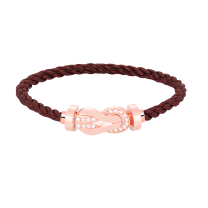 ¡®Aura Jewels¡¯CHANCE LARGE 8 FIGURE BUCKLE HALF DIAMOND BRACELET ROSE GOLD