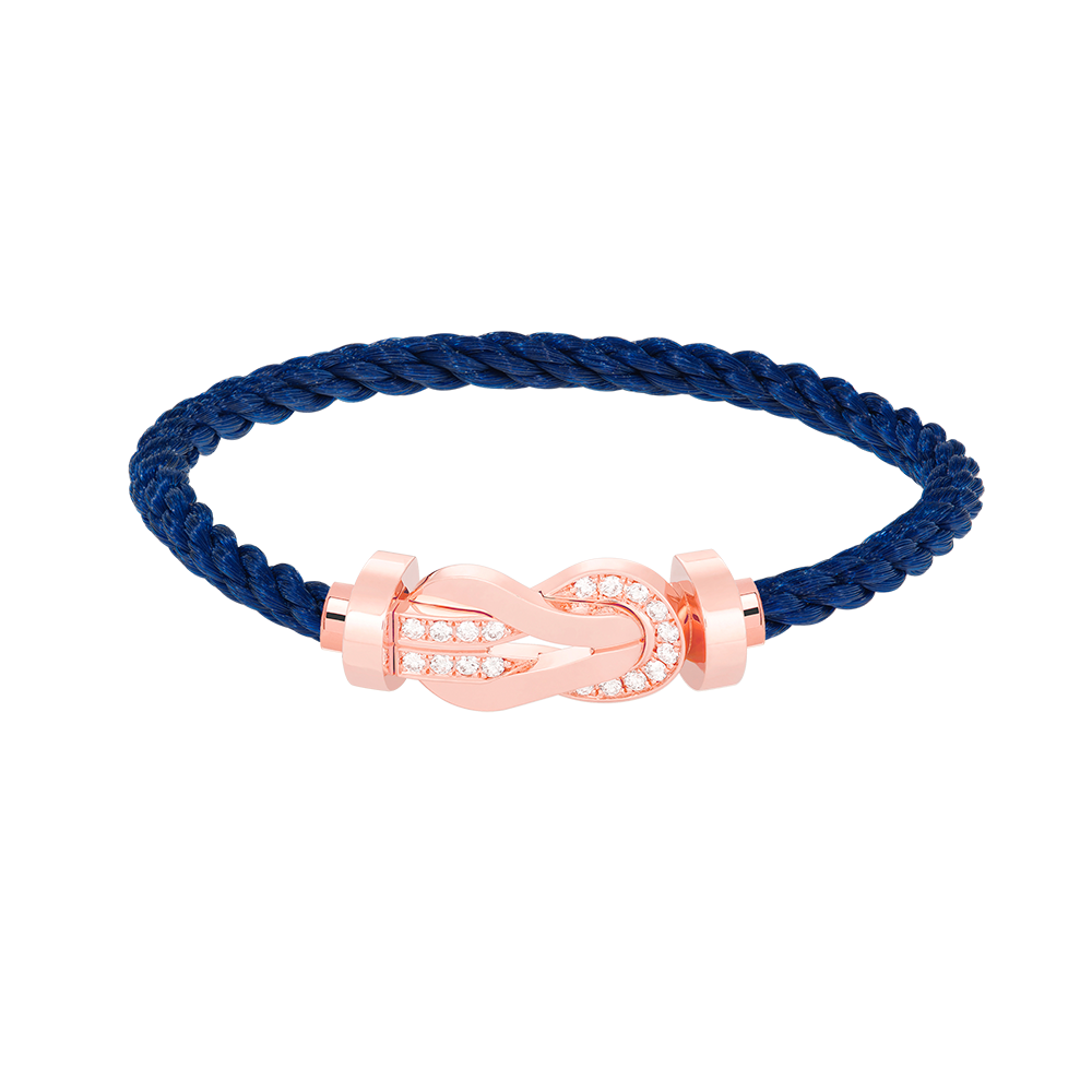 ¡®Aura Jewels¡¯CHANCE LARGE 8 FIGURE BUCKLE HALF DIAMOND BRACELET ROSE GOLD
