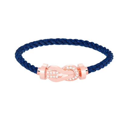 ¡®Aura Jewels¡¯CHANCE LARGE 8 FIGURE BUCKLE HALF DIAMOND BRACELET ROSE GOLD