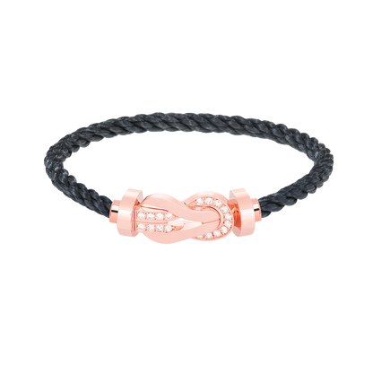 ¡®Aura Jewels¡¯CHANCE LARGE 8 FIGURE BUCKLE HALF DIAMOND BRACELET ROSE GOLD