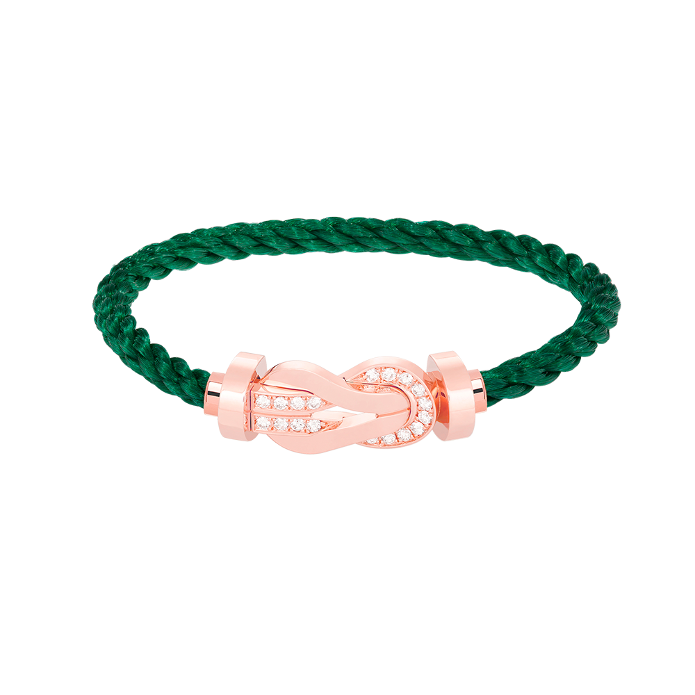 ¡®Aura Jewels¡¯CHANCE LARGE 8 FIGURE BUCKLE HALF DIAMOND BRACELET ROSE GOLD