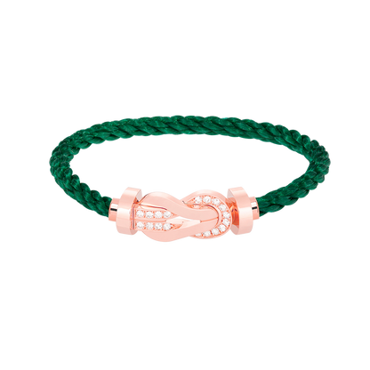 ¡®Aura Jewels¡¯CHANCE LARGE 8 FIGURE BUCKLE HALF DIAMOND BRACELET ROSE GOLD