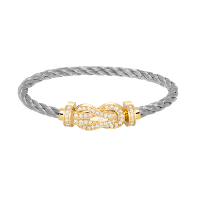 ¡®Aura Jewels¡¯CHANCE LARGE 8 FIGURE BUCKLE FULLDIAMOND BRACELET GOLD