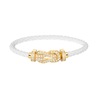 ¡®Aura Jewels¡¯CHANCE LARGE 8 FIGURE BUCKLE FULLDIAMOND BRACELET GOLD