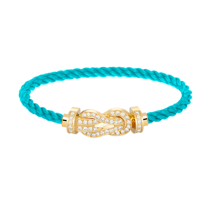 ¡®Aura Jewels¡¯CHANCE LARGE 8 FIGURE BUCKLE FULLDIAMOND BRACELET GOLD