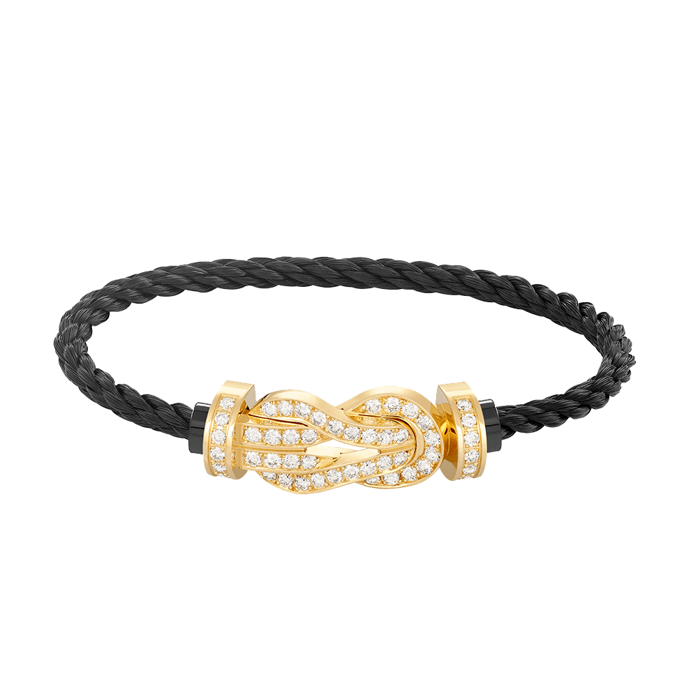 ¡®Aura Jewels¡¯CHANCE LARGE 8 FIGURE BUCKLE FULLDIAMOND BRACELET GOLD