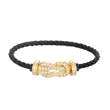 ¡®Aura Jewels¡¯CHANCE LARGE 8 FIGURE BUCKLE FULLDIAMOND BRACELET GOLD