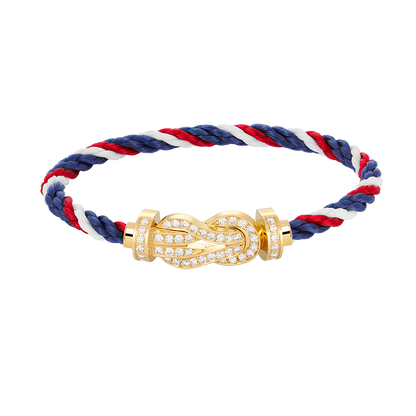 ¡®Aura Jewels¡¯CHANCE LARGE 8 FIGURE BUCKLE FULLDIAMOND BRACELET GOLD