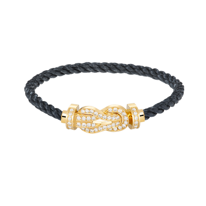 ¡®Aura Jewels¡¯CHANCE LARGE 8 FIGURE BUCKLE FULLDIAMOND BRACELET GOLD