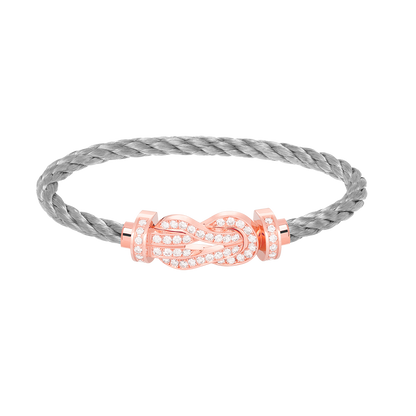 ¡®Aura Jewels¡¯CHANCE LARGE 8 FIGURE BUCKLE FULL DIAMOND BRACELET ROSE GOLD
