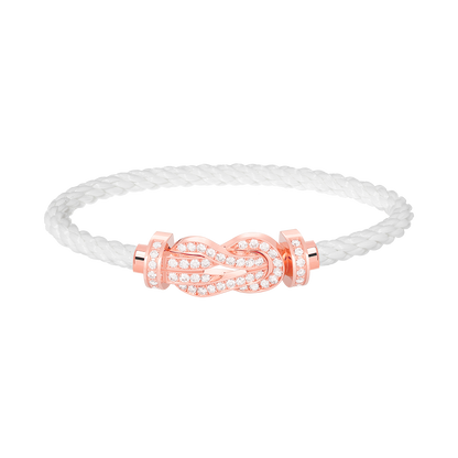 ¡®Aura Jewels¡¯CHANCE LARGE 8 FIGURE BUCKLE FULL DIAMOND BRACELET ROSE GOLD
