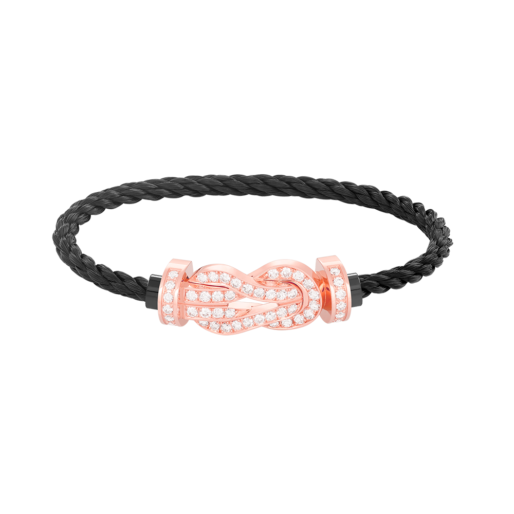 ¡®Aura Jewels¡¯CHANCE LARGE 8 FIGURE BUCKLE FULL DIAMOND BRACELET ROSE GOLD