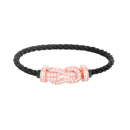 ¡®Aura Jewels¡¯CHANCE LARGE 8 FIGURE BUCKLE FULL DIAMOND BRACELET ROSE GOLD