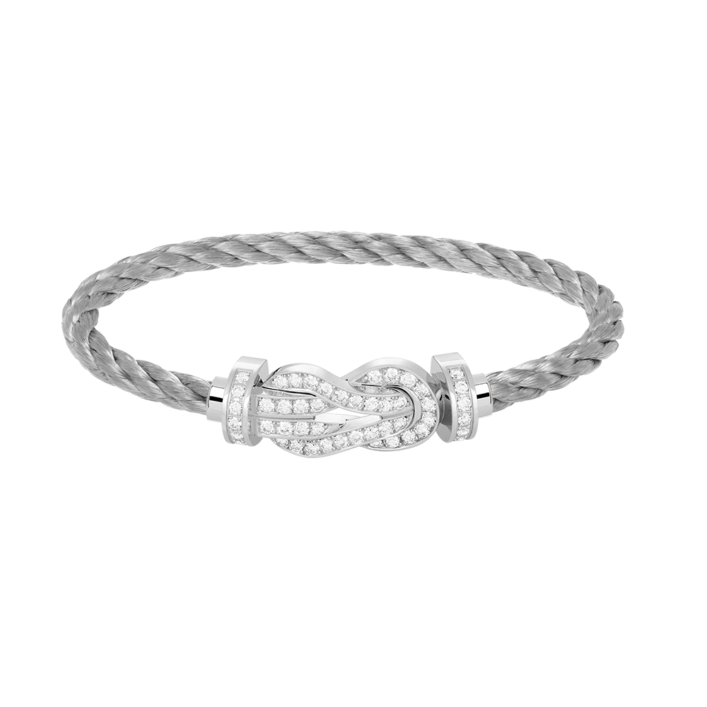 ¡®Aura Jewels¡¯CHANCE LARGE 8 FIGURE BUCKLE FULL DIAMOND BRACELET SILVER