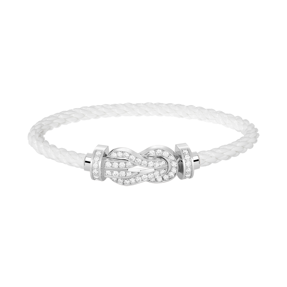 ¡®Aura Jewels¡¯CHANCE LARGE 8 FIGURE BUCKLE FULL DIAMOND BRACELET SILVER