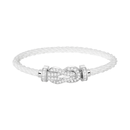 ¡®Aura Jewels¡¯CHANCE LARGE 8 FIGURE BUCKLE FULL DIAMOND BRACELET SILVER