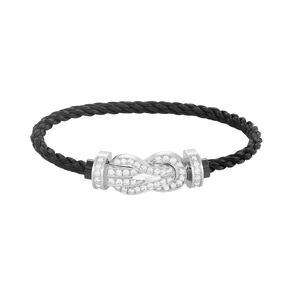 ¡®Aura Jewels¡¯CHANCE LARGE 8 FIGURE BUCKLE FULL DIAMOND BRACELET SILVER