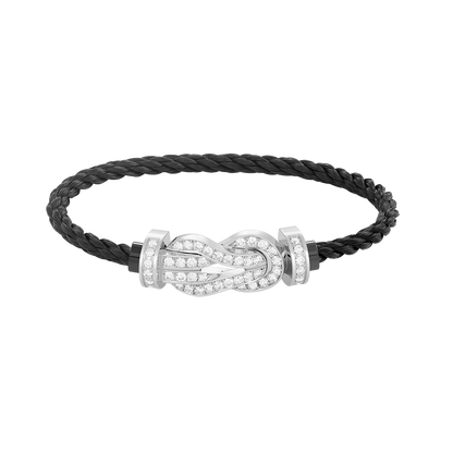 ¡®Aura Jewels¡¯CHANCE LARGE 8 FIGURE BUCKLE FULL DIAMOND BRACELET SILVER