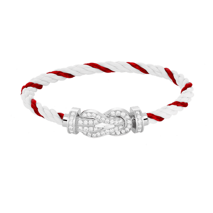 ¡®Aura Jewels¡¯CHANCE LARGE 8 FIGURE BUCKLE FULL DIAMOND BRACELET SILVER