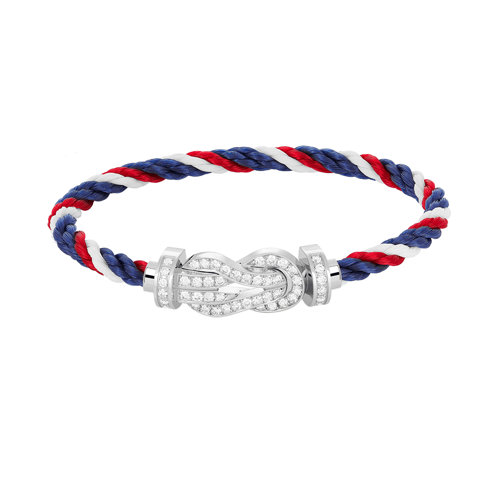 ¡®Aura Jewels¡¯CHANCE LARGE 8 FIGURE BUCKLE FULL DIAMOND BRACELET SILVER