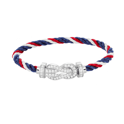 ¡®Aura Jewels¡¯CHANCE LARGE 8 FIGURE BUCKLE FULL DIAMOND BRACELET SILVER