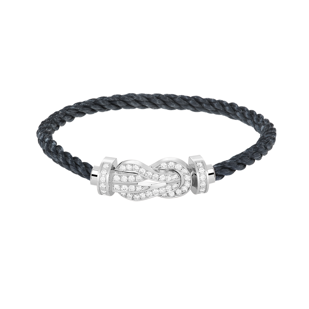 ¡®Aura Jewels¡¯CHANCE LARGE 8 FIGURE BUCKLE FULL DIAMOND BRACELET SILVER